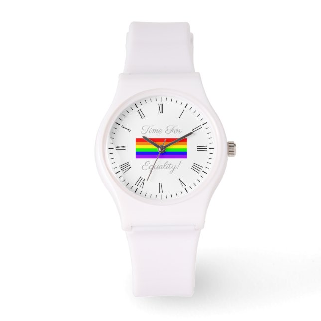 LGBT Gay Pride Rainbow Flag! Time For Equality! Watch (Front)