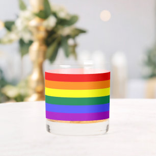 LGBT Gay Pride Rainbow Flag Whiskey Glass