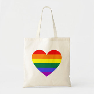 LGBT Gay Pride Rainbow Heart Tote Bag