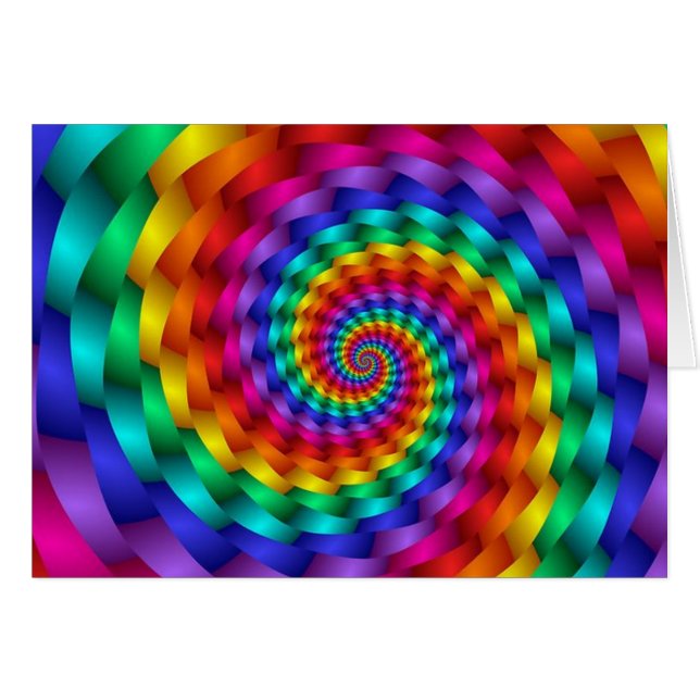 LGBT Gay Pride Rainbow Spiral Fractal Infinity (Front Horizontal)