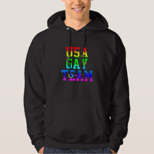 Lgbt Gay Pride Transgender Rainbow Usa Team Mens C Hoodie