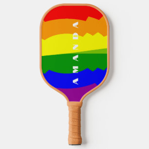 LGBT Gay Queer Pride Celebration Pickleball Paddle