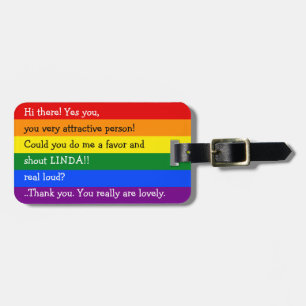 LGBT Gay Rainbow Flag Colours Funny Travel Luggage Luggage Tag