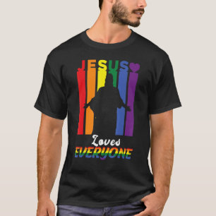 Lgbt Gay Rights Jesus Loves Everyone Pride Graphic T-Shirt