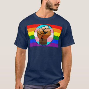 LGBT Gay Trans Pride BLM Fist Flag T-Shirt