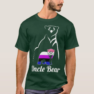 LGBT Genderfluid Uncle Bear Genderfluid Pride Flag T-Shirt