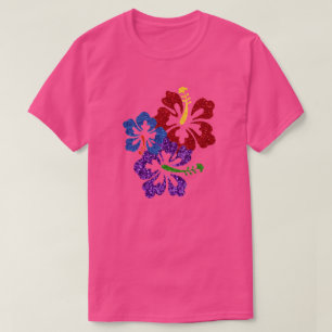 LGBT Glitter Pride Colours Hibiscus T-Shirt