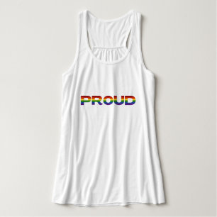 LGBT Glitter Proud Rainbow Singlet