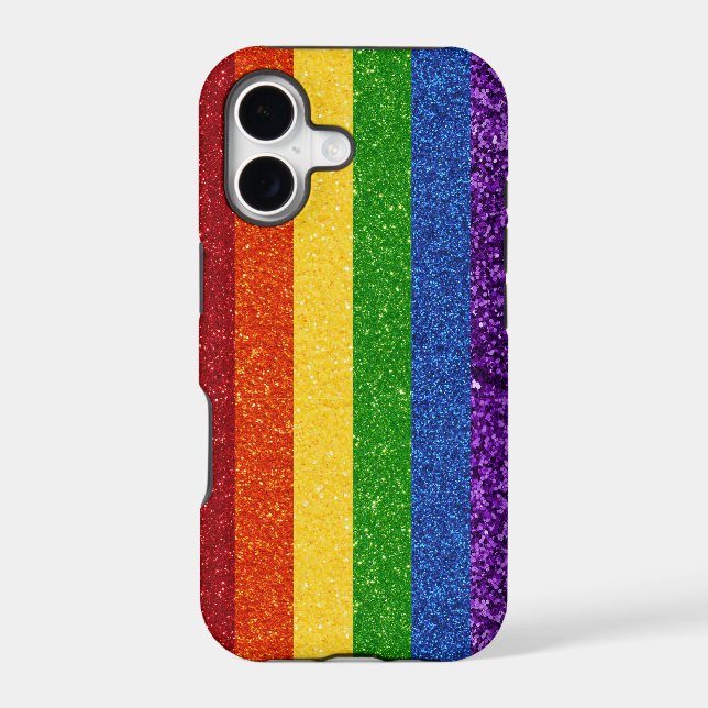 LGBT Glitter Rainbow Pride Flag (Back)