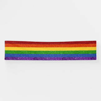 LGBT Glitter Rainbow Pride Flag Banner