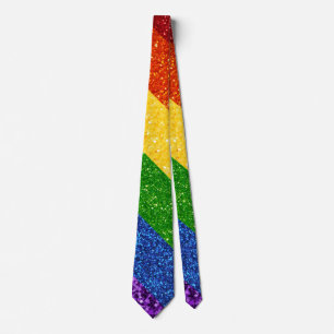 LGBT Glitter Rainbow Pride Flag Tie