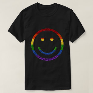 LGBT Glitter Rainbow Pride Smile T-Shirt