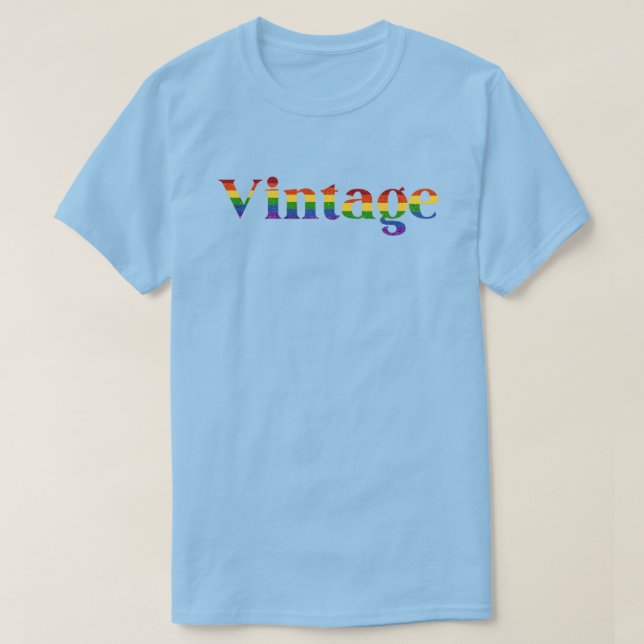 LGBT Glitter Rainbow Vintage T-Shirt (Design Front)