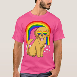 LGBT Golden Retriever Dog Gay Pride Rainbow LGBTQ T-Shirt