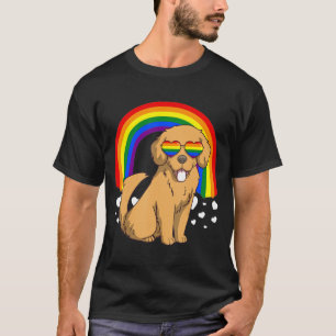 Lgbt Golden Retriever Dog Gay Pride Rainbow Lgbtq  T-Shirt