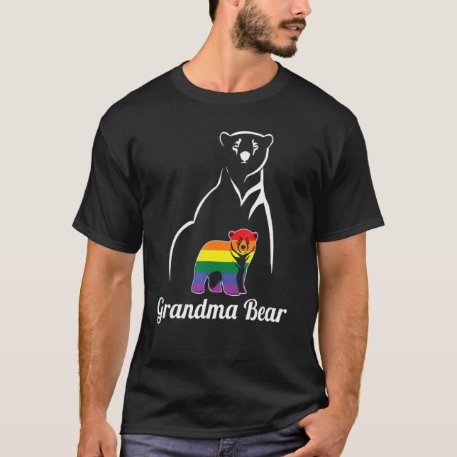 Lgbt Grandma Bear Gay Pride Lesbian Rainbow Grandm T-Shirt (Front)