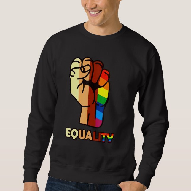 Lgbt Hand Equality Sweatshirt (Front)