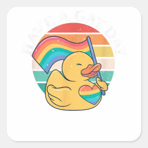 LGBT Have A Gay Day Funny Gay Pride LGBTQ  Square Sticker