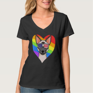 Lgbt Heart Love Gay Pride Rainbow Animal Siamese C T-Shirt