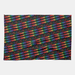 LGBT Heart Retro Be A Decent Human It's Not That Tea Towel