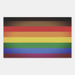 LGBT INCLUSIVE PRIDE (People of Colour Pride) Rectangular Sticker