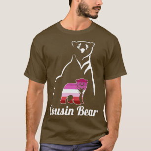 LGBT Lesbian Cousin Bear Lesbian Pride Flag T-Shirt