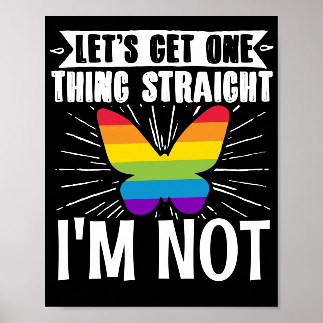 LGBT Lesbian Gay Pride Lets Get One Thing Poster (Front)