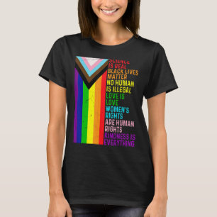 Lgbt Lesbian Gay Science Is Real Blm Love Is Love T-Shirt