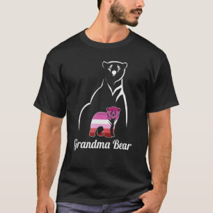 Lgbt Lesbian Grandma Bear Lesbian Pride Flag Grand T-Shirt