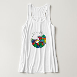 LGBT lesbian love flowy racerback tank