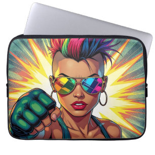 LGBT Lesbian Mohawk Uppercut Pop Art Laptop Sleeve
