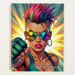 LGBT Lesbian Mohawk Uppercut Pop Art Planner