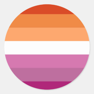 LGBT Lesbian Pride Sunset Flag Sticker Set