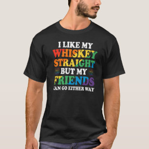 Lgbt Lgbtq Ally Pride Colours Rainbow Retro Vinta T-Shirt