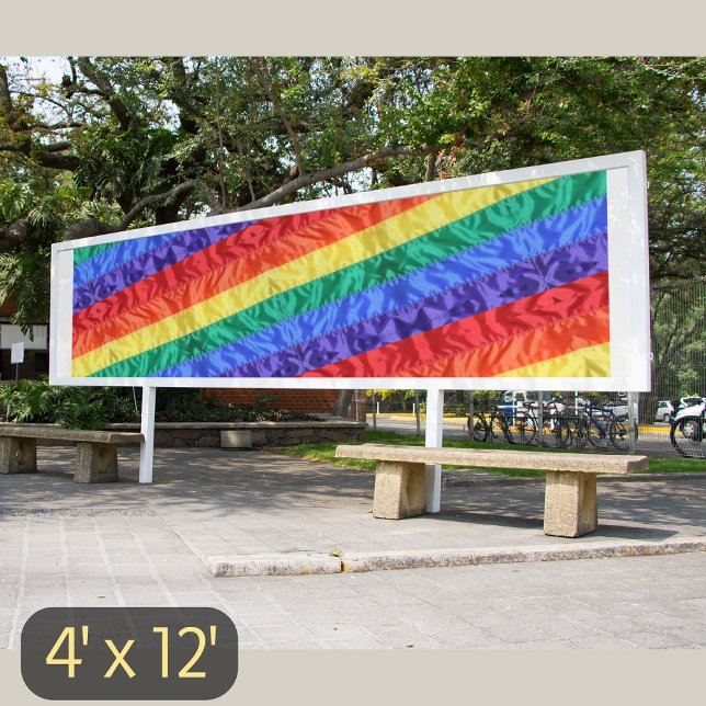  LGBT LGBTQ Rainbow flag gay pride rainbow stripes Banner (Creator Uploaded)