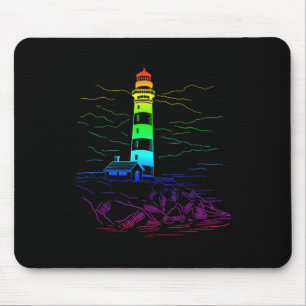 Lgbt Lighthouse Homoual Boating Seaside Rainbow Sa Mouse Pad