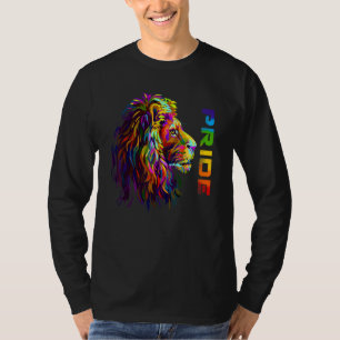 Lgbt Lion Pride Rainbow Colour Flag Gay Proud Lgbt T-Shirt