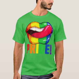 LGBT Lips Rainbow Shirt Gay Pride LGBTQ Flag Pride