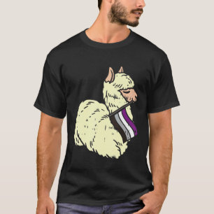 LGBT Llama Cute Aromantic Asexual Flag Animal Love T-Shirt