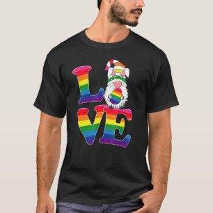 Lgbt Love Gnome Easter Day Couple Lesbian Gay Outf T-Shirt