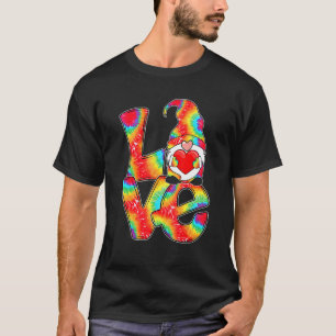 LGBT Love Gnome Valentine Day Couple Lesbian Gay O T-Shirt