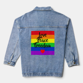 #LGBT #love #pride #gay #lesbian #freedom #parade Denim Jacket