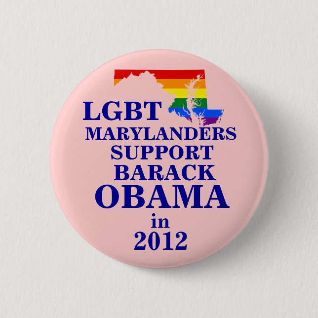 LGBT Marylander for Obama 2012 6 Cm Round Badge (Front)
