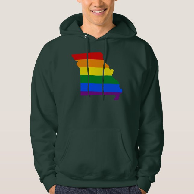 LGBT Missouri, US state flag map Sweatshirt (Front)
