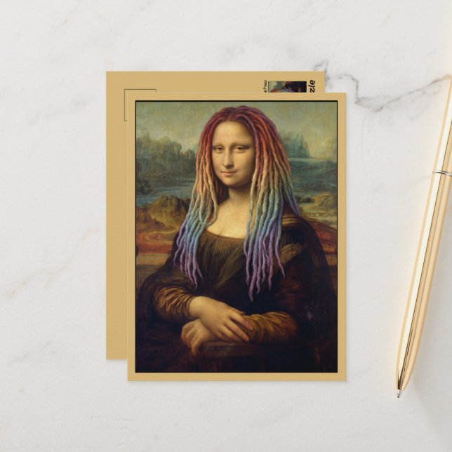 LGBT Mona Lisa Postcard (Front/Back In Situ)