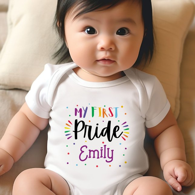 LGBT My First Pride Baby Bodysuit (Celebrate Pride Day with our adorable baby bodysuit! My First Pride Bodysuit)
