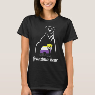 LGBT Non Binary Grandma Bear Enby Non Binary Pride T-Shirt