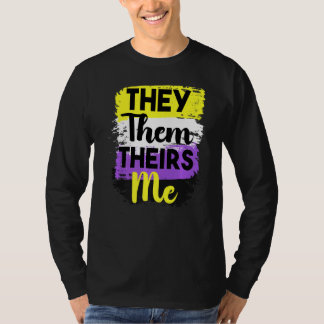 Lgbt Non Binary Pride They Them Nonbinary Genderqu T-Shirt