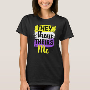 Lgbt Non Binary Pride They Them Nonbinary Genderqu T-Shirt