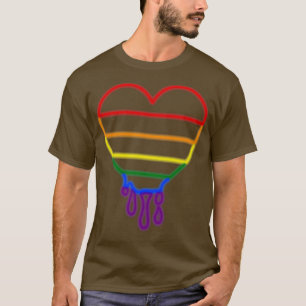LGBT Nyon Heart T-Shirt